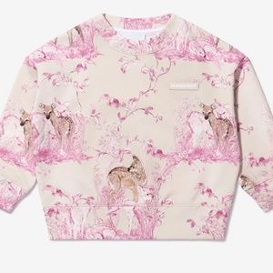 Burberry Kids 16 Y Girls Cotton Deer Print Sweatshirt